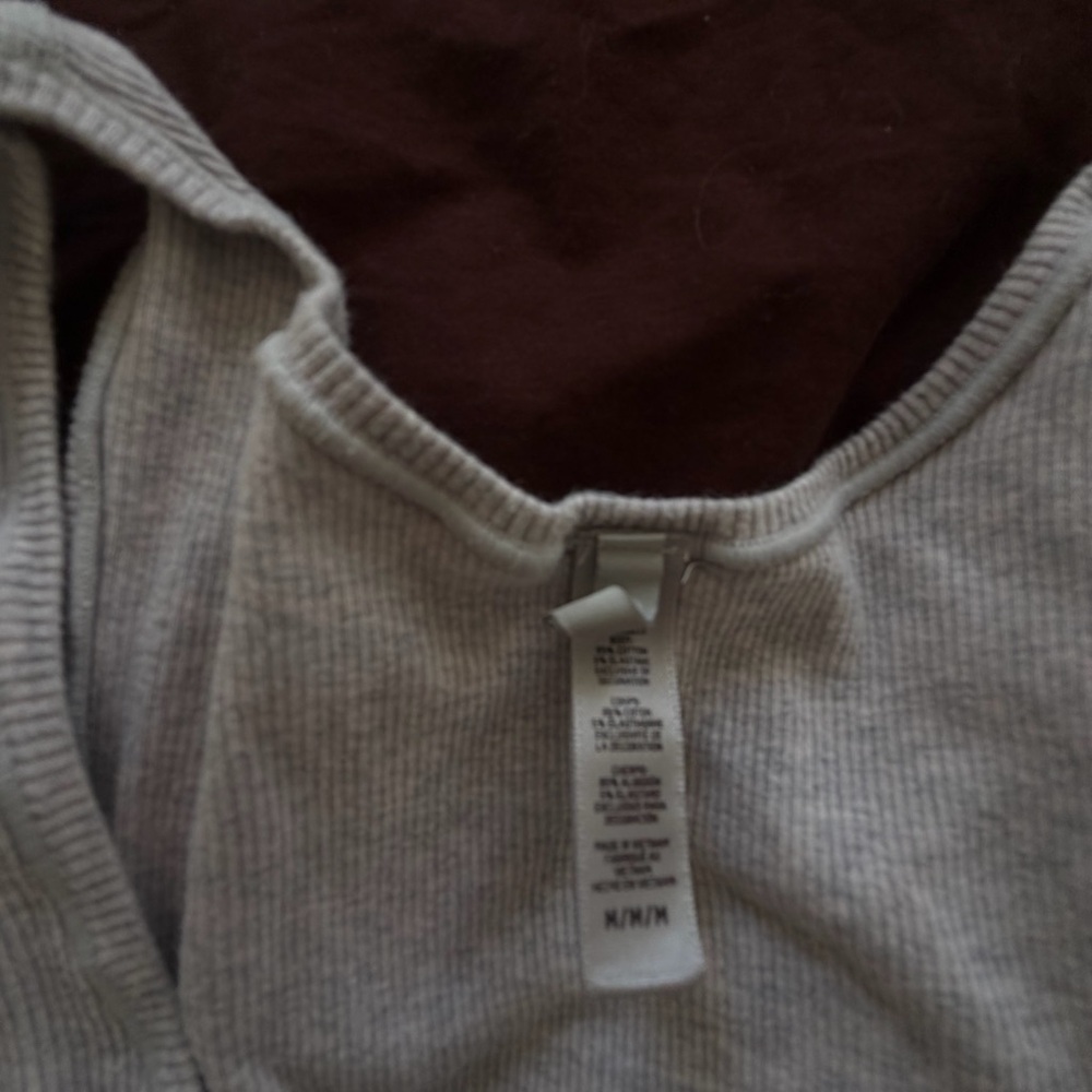 Skims Gray Ribbed Tank Top - Picture 2 of 2